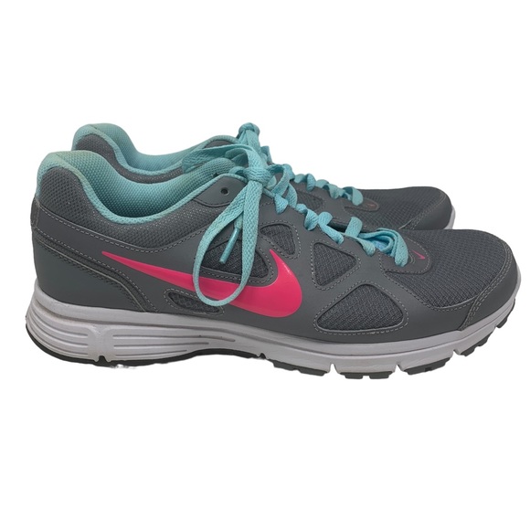 Nike Revolution Running Shoes Gray Pink Teal Women’s Size 11 - Picture 5 of 5